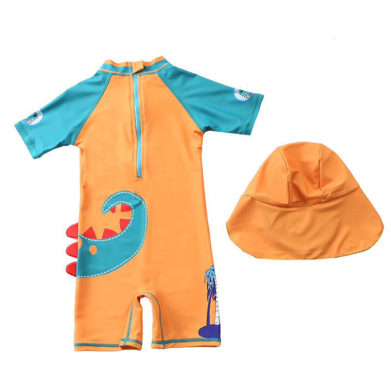 Little Sunfish | Costume da Bagno per Neonati con Cappello Solare UPF 50+