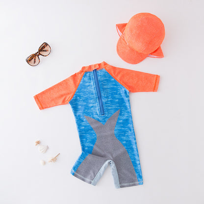 Little Sunfish | Costume da Bagno per Neonati con Cappello Solare UPF 50+